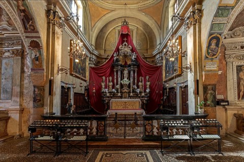 Church, Parish Church of Santa Maria del Sasso, interior view, Morcote, Lake Lugano, Lago di