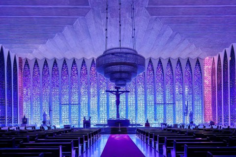 Don Bosco Church, designed by Carlos Alberto Naves, World Heritage Site, Brasilia, Federal