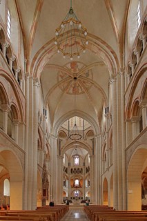 Interior view of the Gothic Limburg Cathedral of St George, Old Town, Limburg, Hesse, Germany,