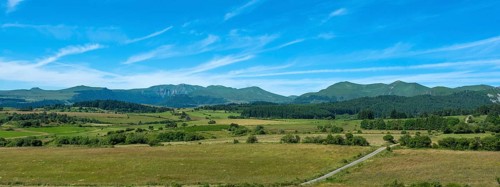 Monts Dore in the picturesque Auvergne Volcanoes Regional Natural Park, Puy de Dome, Auvergne,