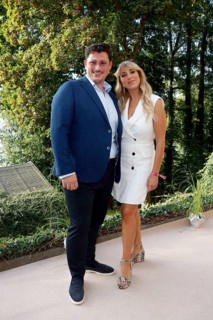 Riccardo Marinello and Annemarie Eilfeld at the event Landpartie with Julian F.M. Stöckel at the