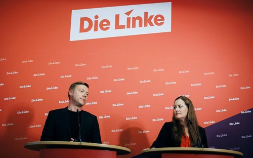 Janine Wissler, Chairwoman of the Left Party, and Martin Schirdewan, Chairman of the Left Party, at