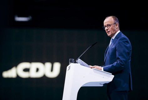 Friedrich Merz, party chairman of the CDU, photographed at the CDU Germany 2024 party conference in