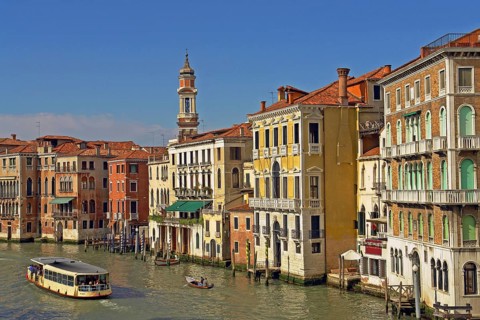 Houses on the Grand Canal, Venice, Grand Canal, Venice, Italy, Europe