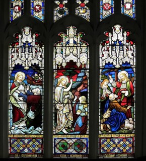 Church of Saint Mary, Dallinghoo, Suffolk, England, UK stained glass window bible stories