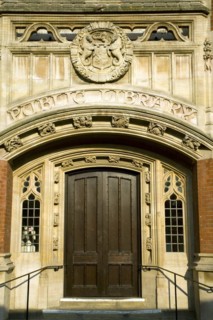 Public Library closed doorway, Ipswich, Suffolk, England, illustrating concept of library closures