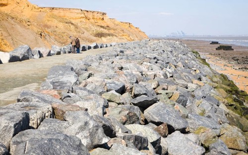 Crag Walk coastal defence and viewpoint structure, Walton on the Naze, Essex, England, United