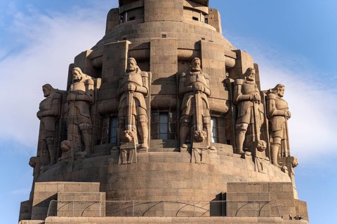 Colossal knight figures - Liberty Guards at the Monument to the Battle of the Nations in Leipzig,