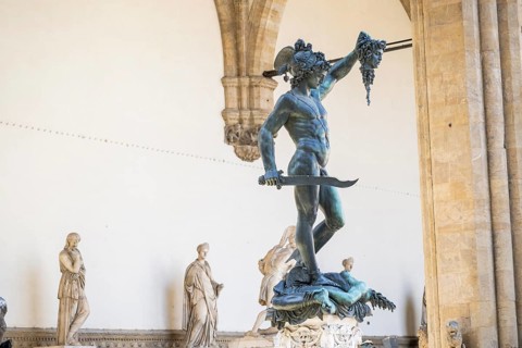 Bronze sculpture at Piazza della Signoria, Florence, UNESCO World Heritage Site, Tuscany, Italy,