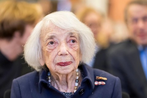 Margot Friedländer (Holocaust survivor) at the awarding of honorary citizenship to Friede Springer