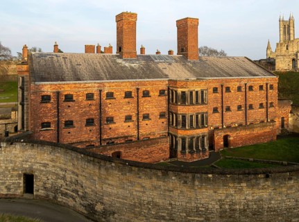 Exterior of Victorian jail museum, Lincoln Castle, city of Lincoln, Lincolnshire, England, UK