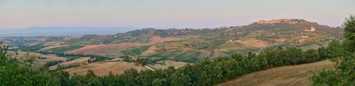 The old town of Montepulciano with the Church of Madonna di San Biagio, Tuscany, Italy, Europe