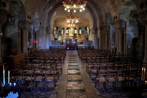 Chapel in the ossuary of Douaumont, Verdun, Grand Est region, France, Europe