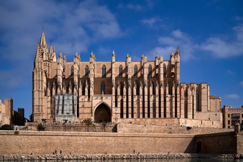La Seu, Basilica de Santa Maria, Cathedral of St Mary, Palma de Majorca, Majorca, Balearic Islands,