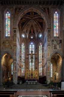 Florence, Florence, Santa Croce, interior, main choir chapel