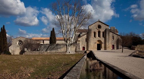 Cistercian monastery founded in 1144, church built 1175-1220, view from west, St., Sankt, Saint