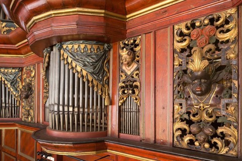 Creutzburg organ from 1735, St., Sankt, Saint