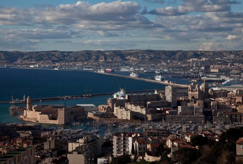 Marseille, view from the Basilique Notre-Dame-de-la-Garde to the north