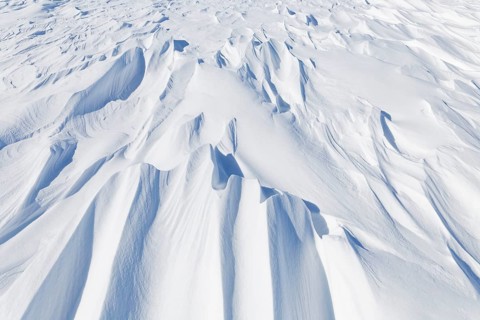 Nature, snow drift pattern on the Saint Lawrence River, Province of Quebec, Canada, North America