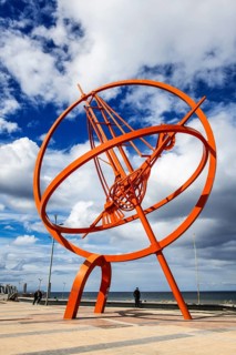 Monument to circumnavigation, coast of Punta Arenas, Patagonia, Chile, South America