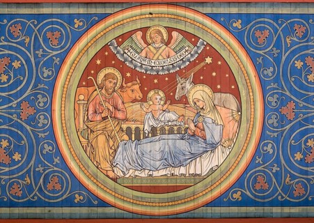 Built in 1893, ceiling paintings by Adolf Quensen, St., Sankt, Saint