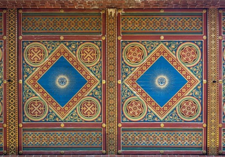 Berlin Prenzlauer Berg, Immanuelkirche, ceiling painting in the side aisle