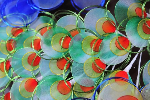 Display of chinese net fans in chinese shop, Yiwu, China, Asia