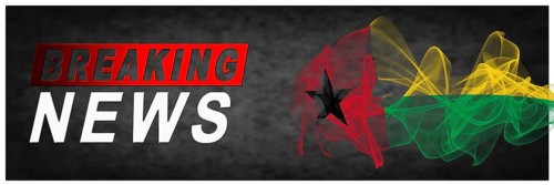 Guinea Bissau Breaking News, Smoke Flag Background