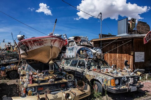 Scrap and curio dealer in Goldfield, Nevada, USA, North America