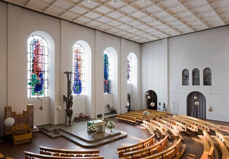 View to the south-west, window by Wilhelm Buschulte, St., Sankt, Saint