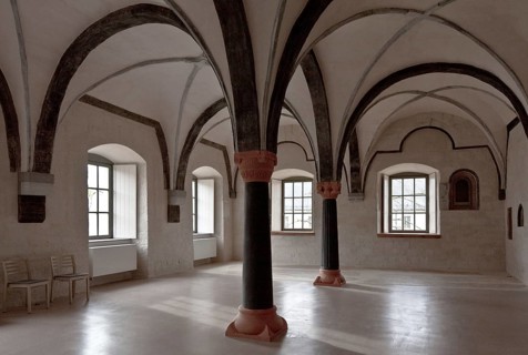 South wing cloister, upper floor, hall, St., St., Saint
