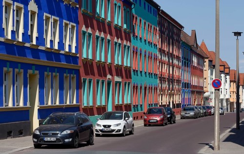 Magdeburg Otto-Richter-Straße southern part built 1904-16 colourfully redesigned from 1921 by Bruno
