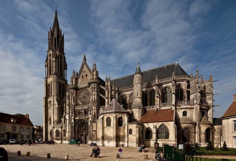 Senlis, Cathedral Notre-Dame, view from south, St., Saint, Saint