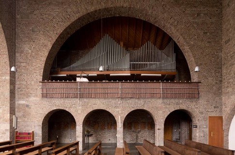 1950-1952 built by Emil Steffann, south aisle, organ loft, St., Sankt, Saint