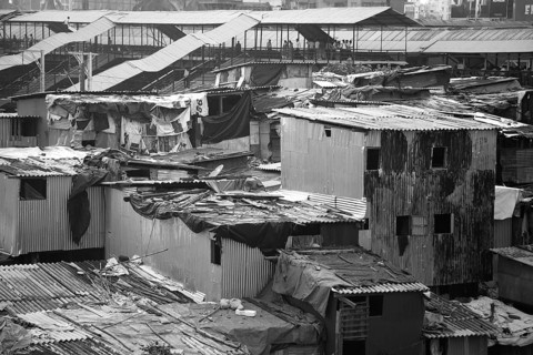 Slum Behram Naupada at Anant Kanekar Marg, Bandra, Bombay Mumbai, Maharashtra, India