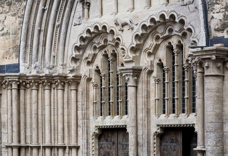West portal, fanlights and northern pilasters, St., Sankt, Saint