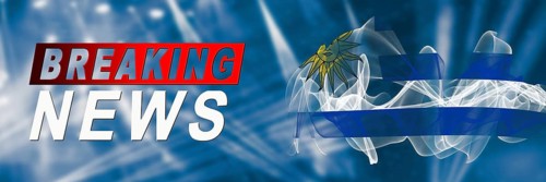 Uruguay Breaking News, Smoke Flag Background