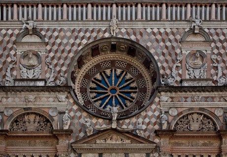 Italy Bergamo 89424 Colleoni Chapel built from 1472 - early 16th century Facade central area with
