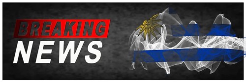 Uruguay Breaking News, Smoke Flag Background