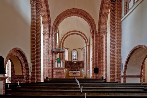 Arendsee Altmark Monastery church 87777 completed around 1208 Interior facing east Carved altar