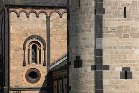 Wall details on the north side, St., Sankt, Saint