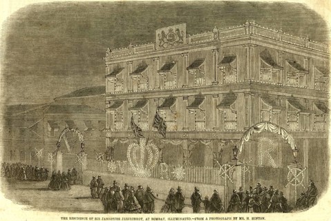 The residence of sir Jamsetjee Jeejeebhoy, Bombay now Mumbai, Maharashtra, India, Asia