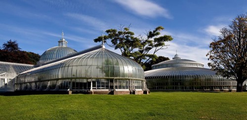 Glasgow Botanic Garden, KIBBLE PALACE greenhouse ensemble built on Loch Long in 1863 and moved to