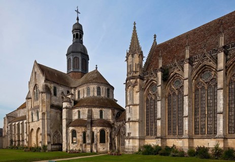 Built 1150-75, view from east-south-east, on the right partial view of the Sainte-Chapelle, built