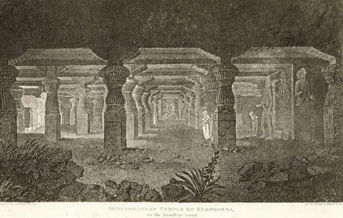 Subterranean temple of Elephanta on the Bombay Coast, Bombay now Mumbai, Maharashtra, India, Asia