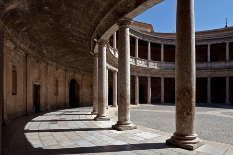 Palace of Charles V, begun in 1526, inner courtyard