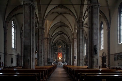 Bolzano, cathedral. View of the choir. The Cathedral of the Assumption of the Virgin Mary, also