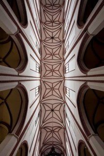 Vaults in the nave, built 1370-1420, height 30 m, St., Sankt, Saint