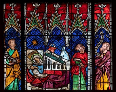 Strasbourg Cathedral, Cathédrale Notre-Dame de Strasbourg, south aisle, 5th window from the west,