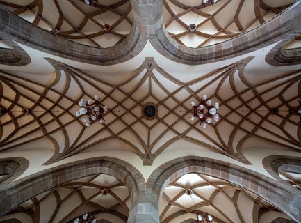 Balingen, town church (Church of Our Dear Lady), view into the vault